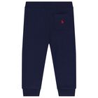 Baby Boys White & Navy Tracksuit, 1, hi-res