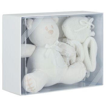 Ivory Mittens & Booties Baby Gift Set