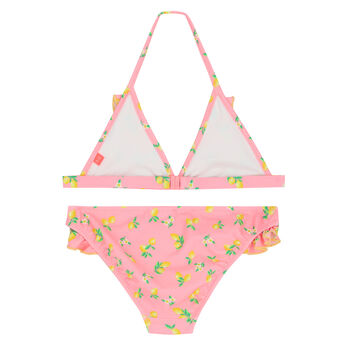 Girls Pink Lemon & Floral Bikini