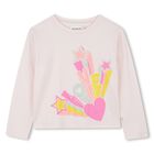 Girls Pink Long Sleeve Top, 1, hi-res