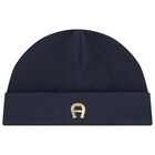 Baby Boys Navy Blue & Gold Logo Romper Gift Set, 2, hi-res