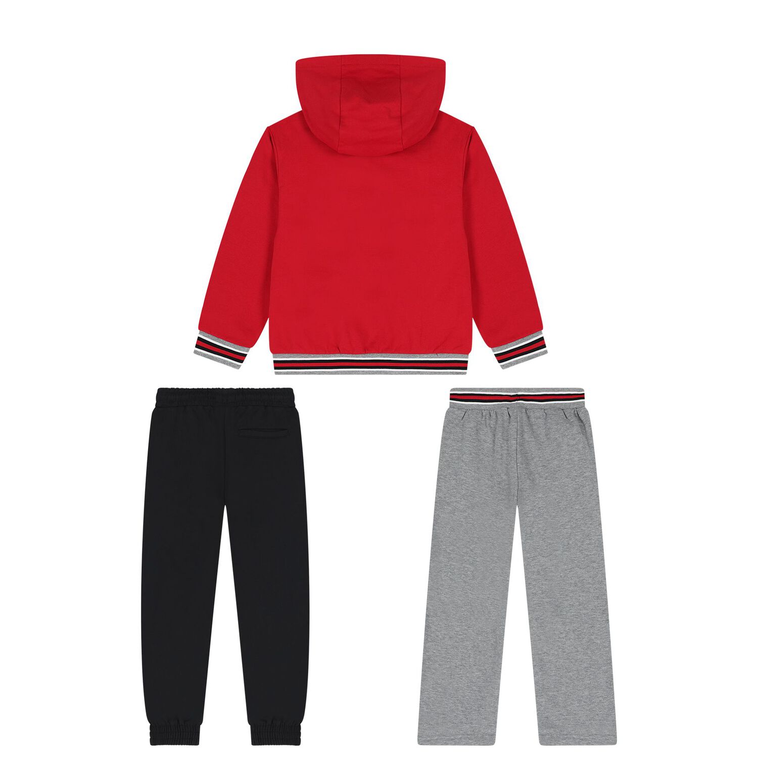 Boys Red, Black & Grey Tracksuit ( 3 Piece ), 1, hi-res