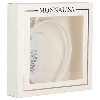 Girls White Bow Headband