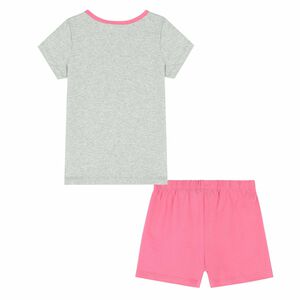 Girls Grey & Pink Logo Pyjamas