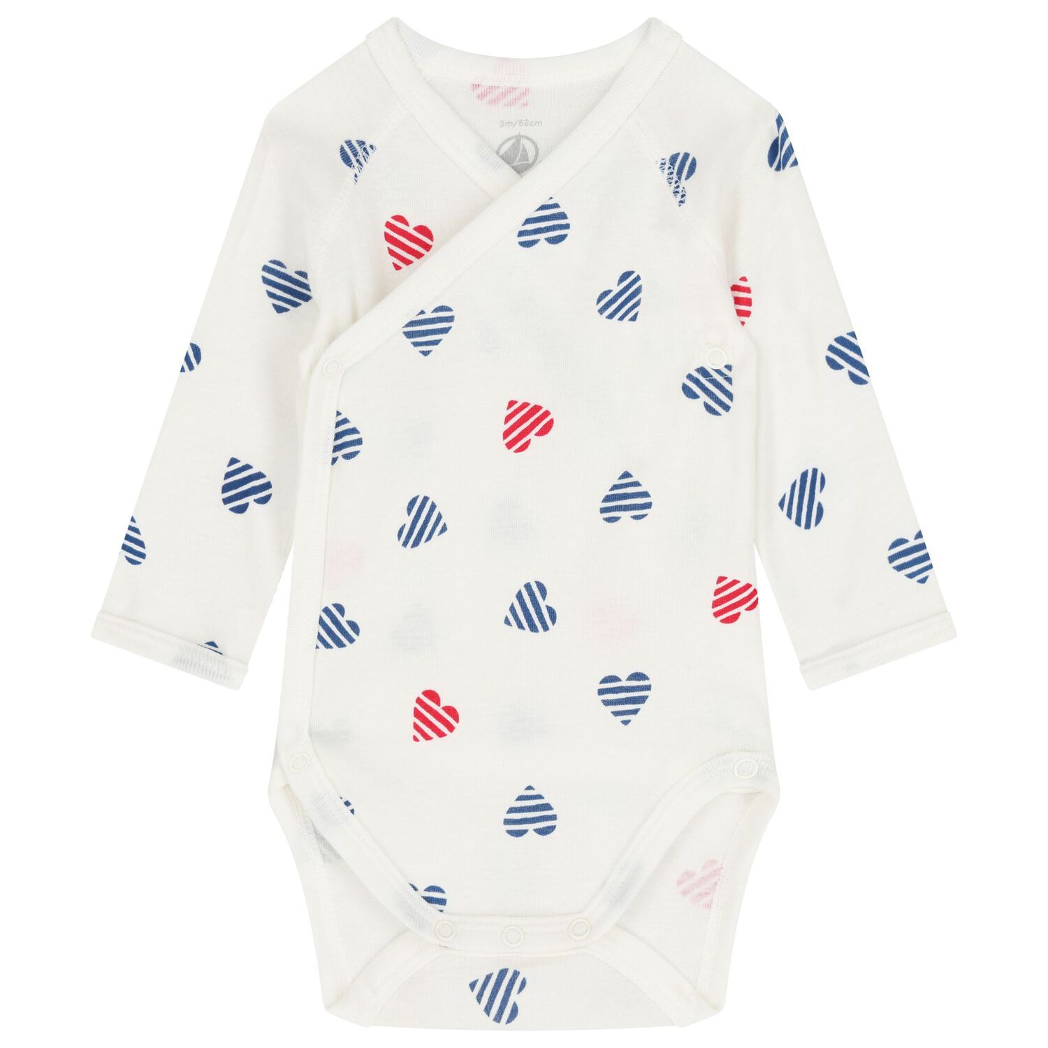 White Hearts Baby Bodysuit ( 3-Pack ), 1, hi-res