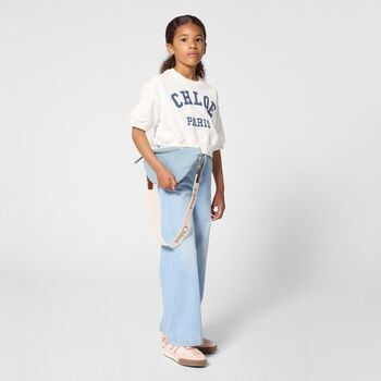 Girls Mini Me White Logo T-Shirt