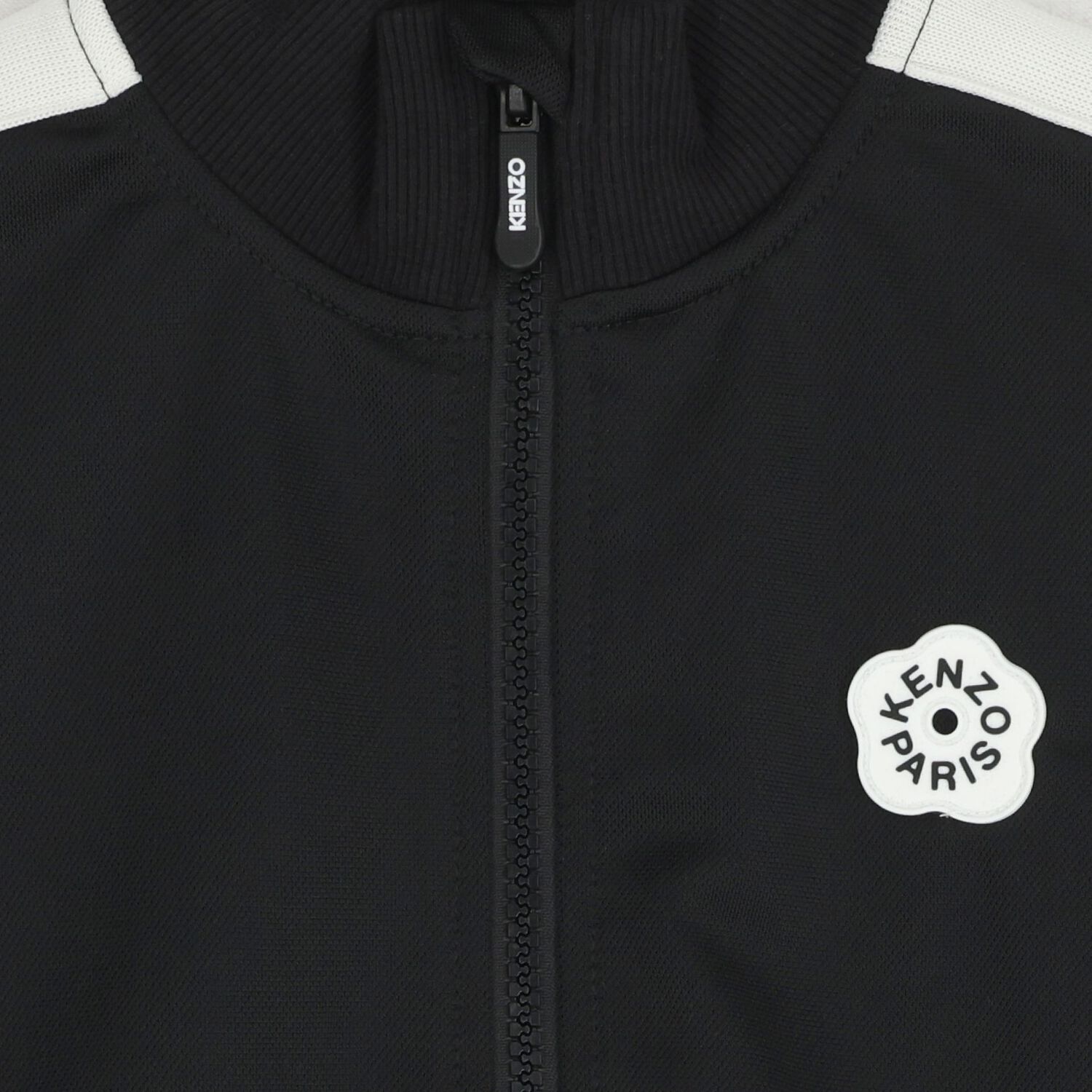 Girls Black Logo Zip Up Top, 1, hi-res