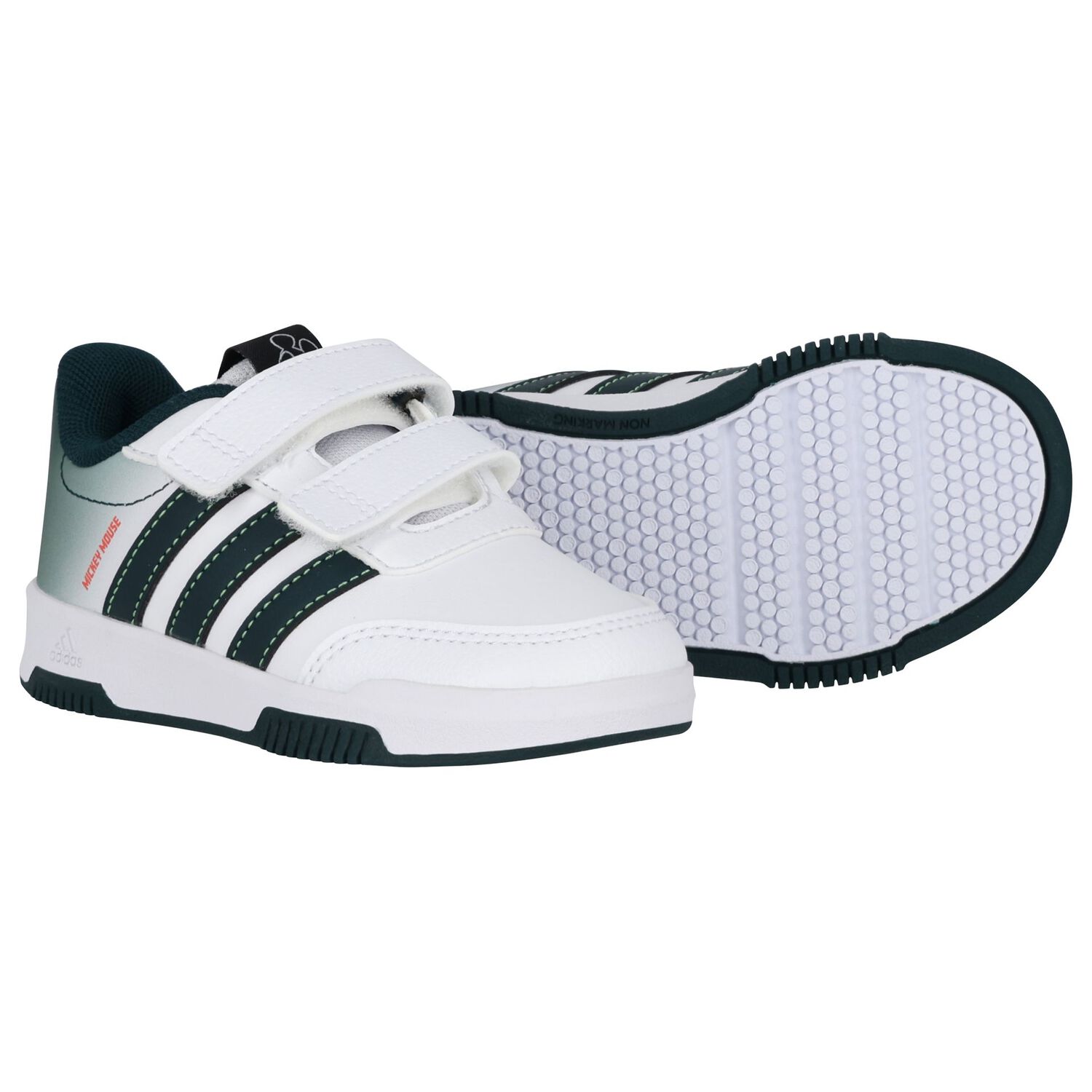 حذاء رياضي بشعار  أبيض وأخضر للأولاد, 1, hi-res