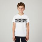 Boys White Logo T-Shirt, 1, hi-res