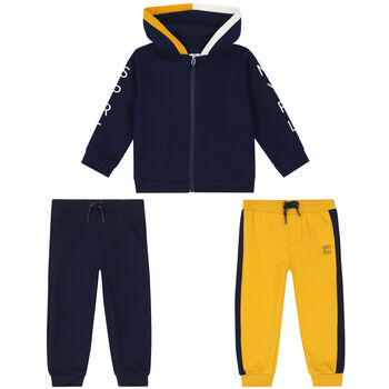 Younger Boys Navy & Yellow Tracksuit