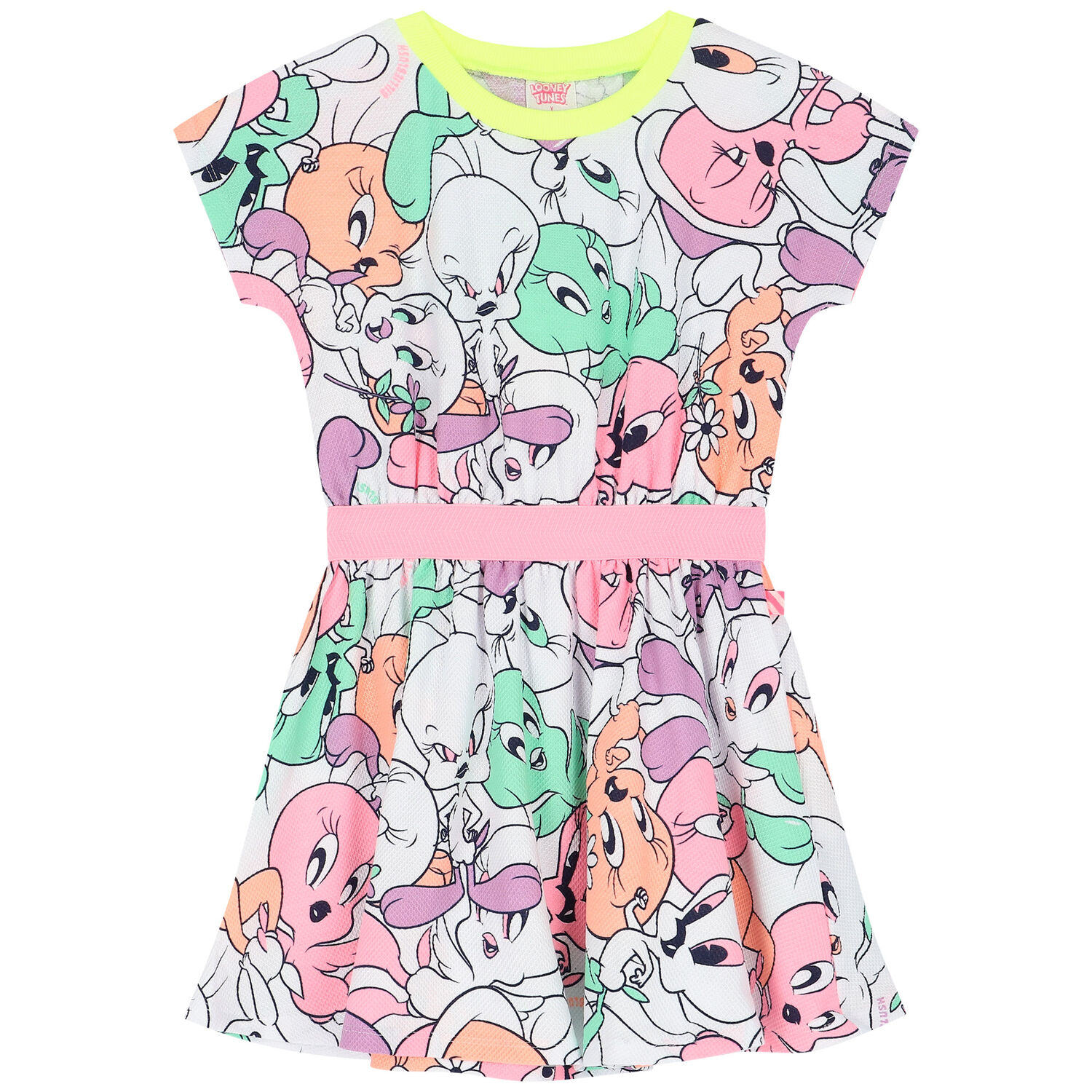 Girls White Tweety Bird Dress, 1, hi-res image number null