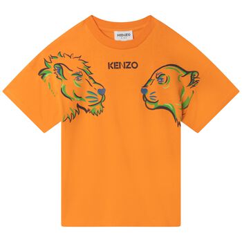 Boys Orange Tiger T-Shirt