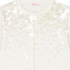 Girls Ivory Sequin Cardigan, 1, hi-res
