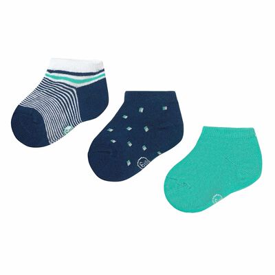 Baby Boys Navy Socks ( 3-Pack )