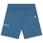 Boys Blue Logo Shorts, 3, hi-res