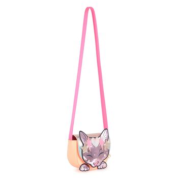 Girls Pink & Orange Cat Bag 