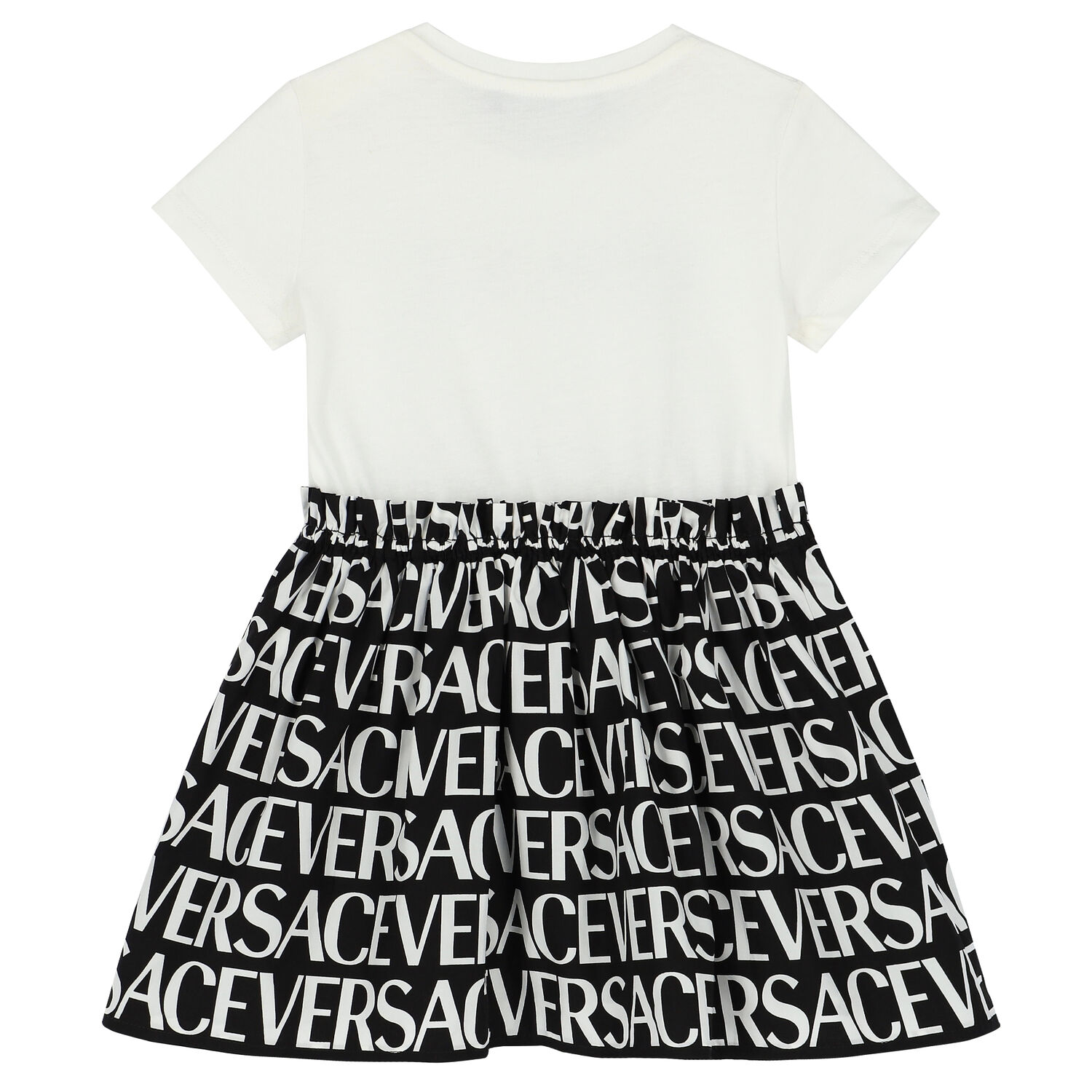 Younger Girls White Logo Dress, 1, hi-res