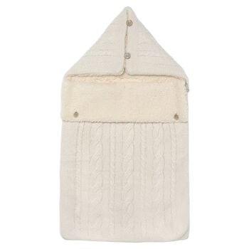Beige Cable Knit Baby Nest