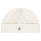 قبعة بالشعار باللون العاجي والذهبي, 1, hi-res