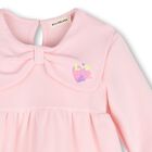 Younger Girls Pink Bow Dress, 1, hi-res