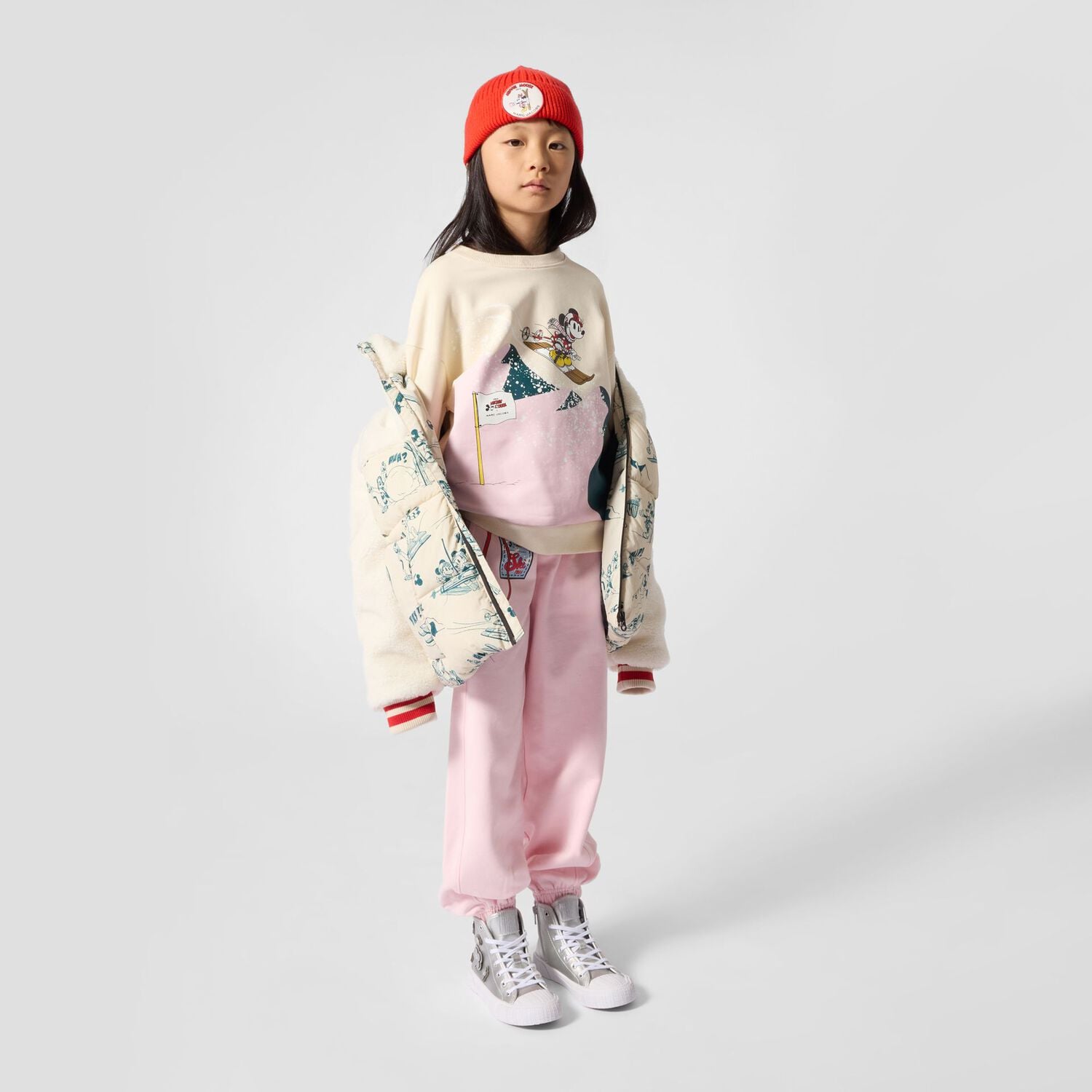 Girls Ivory Minnie Mouse Disney Sweatshirt, 1, hi-res