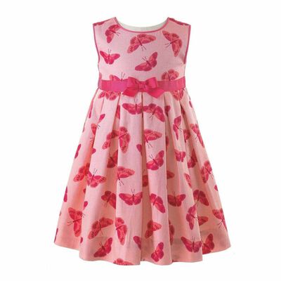 Younger Girls Pink Butterfly Dress Set