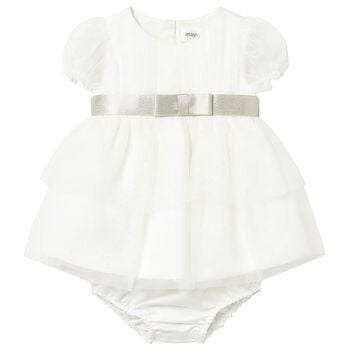 Baby Girls Ivory Tulle Dress Set
