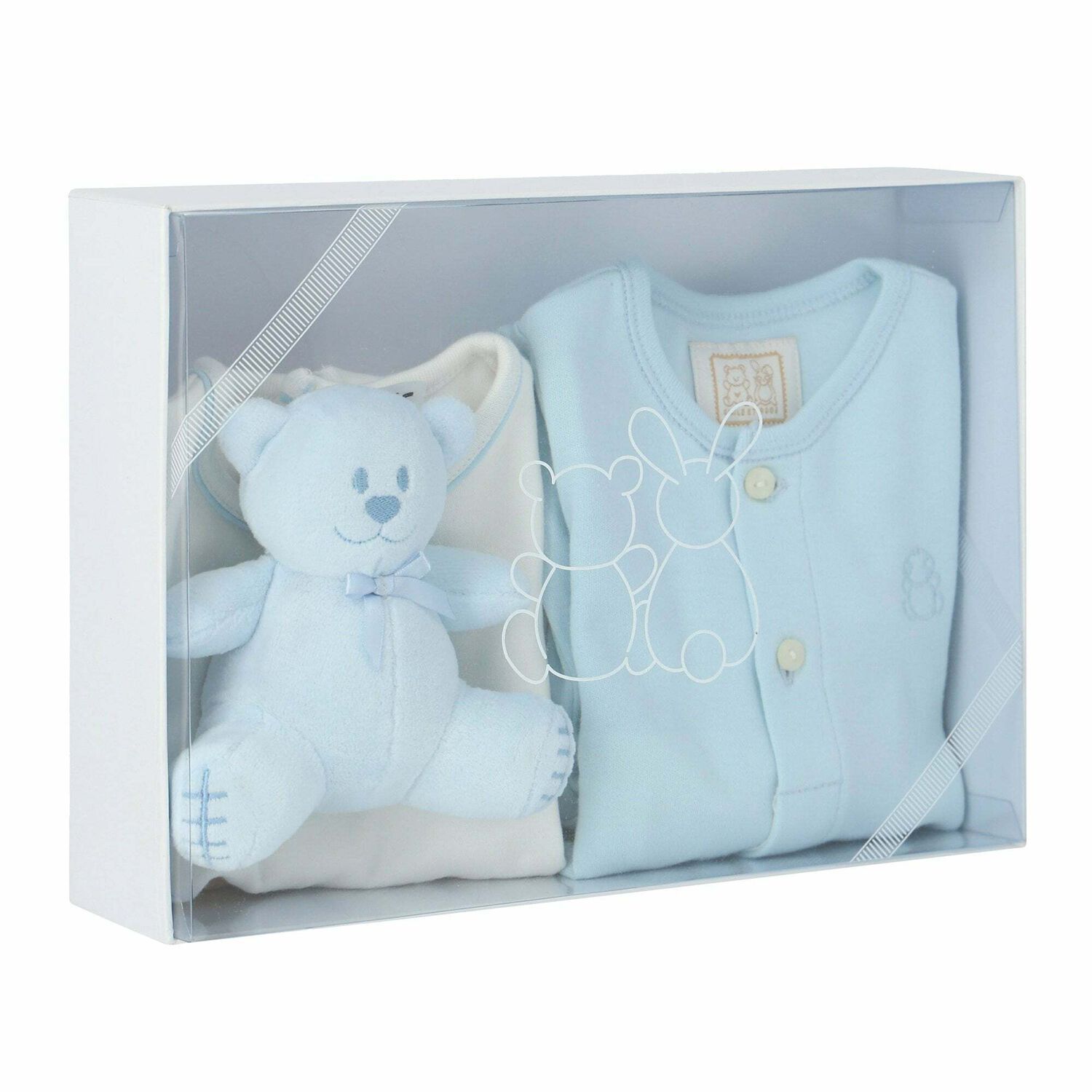 Baby Boys White & Blue Gift Set, 1, hi-res image number null
