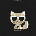 Girls Black Choupette Logo T-Shirt, 1, hi-res