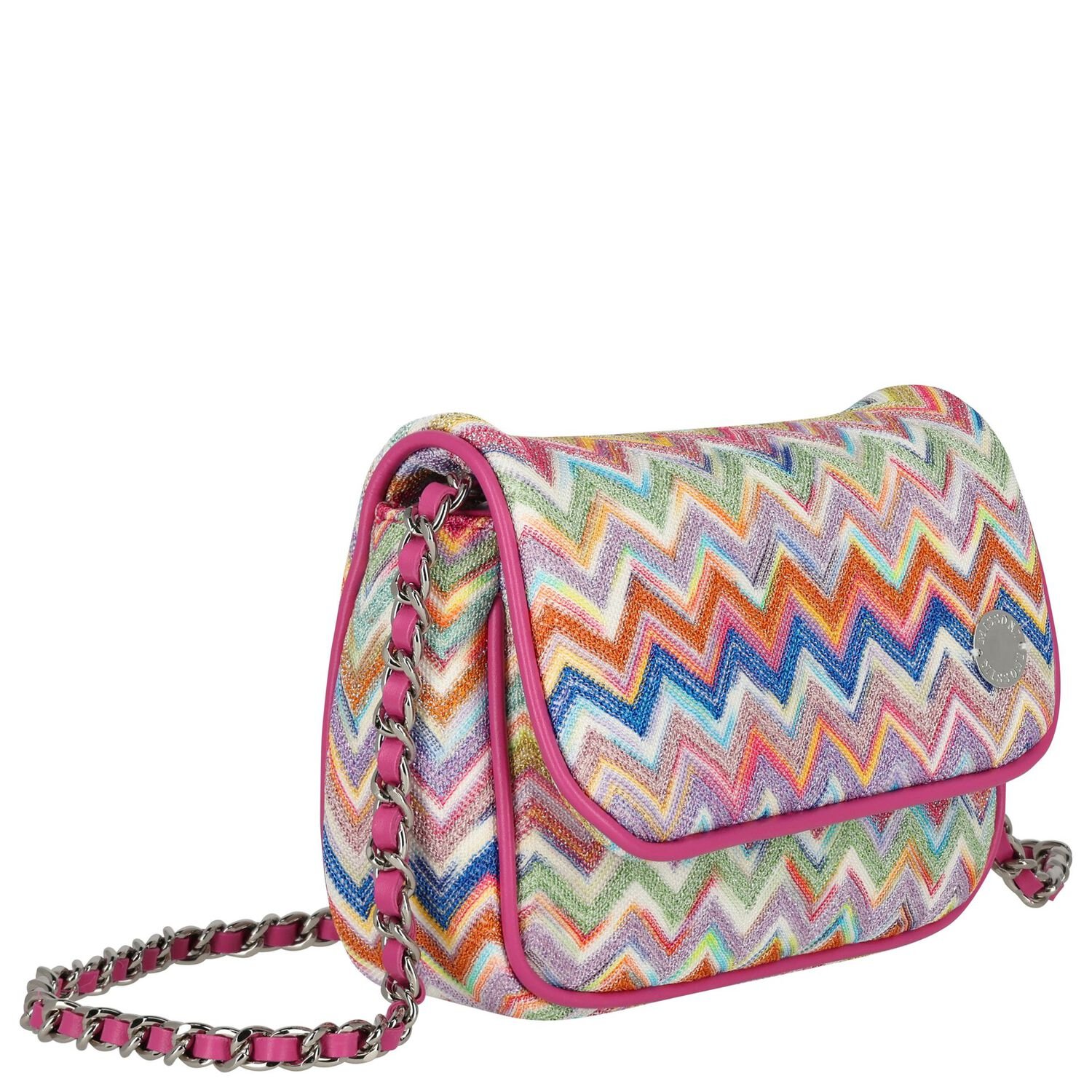 Girls Multi-Coloured Zig Zag Crossbody Bag, 1, hi-res