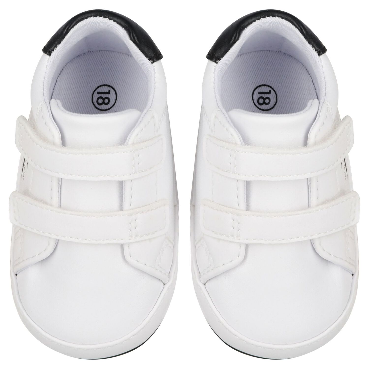 White Logo Baby Pre Walker Shoes, 1, hi-res