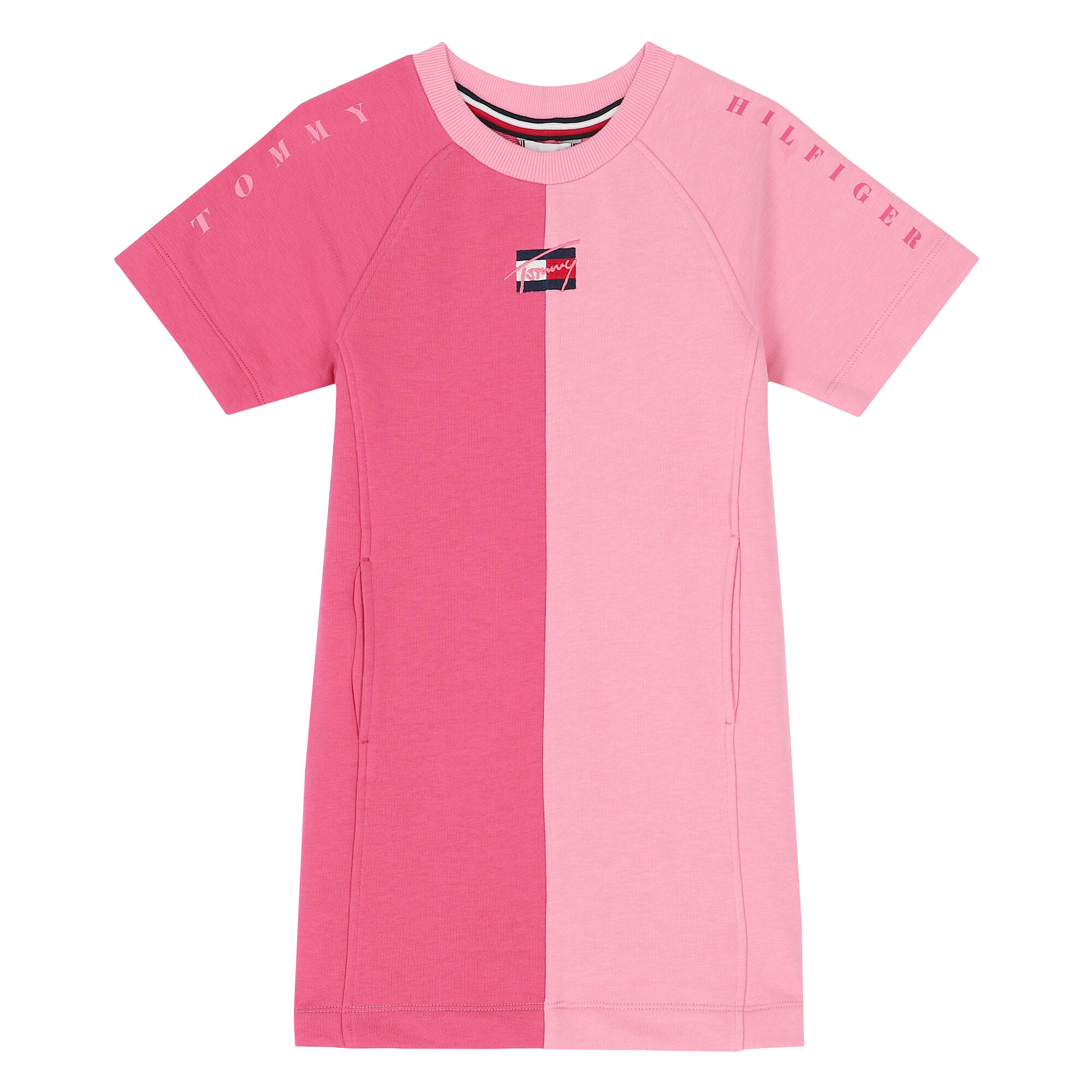 Tommy Hilfiger Girls Pink Logo T Shirt Dress Junior Couture Oman