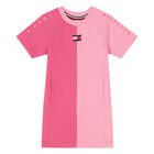 Girls Pink Logo T-Shirt Dress, 1, hi-res