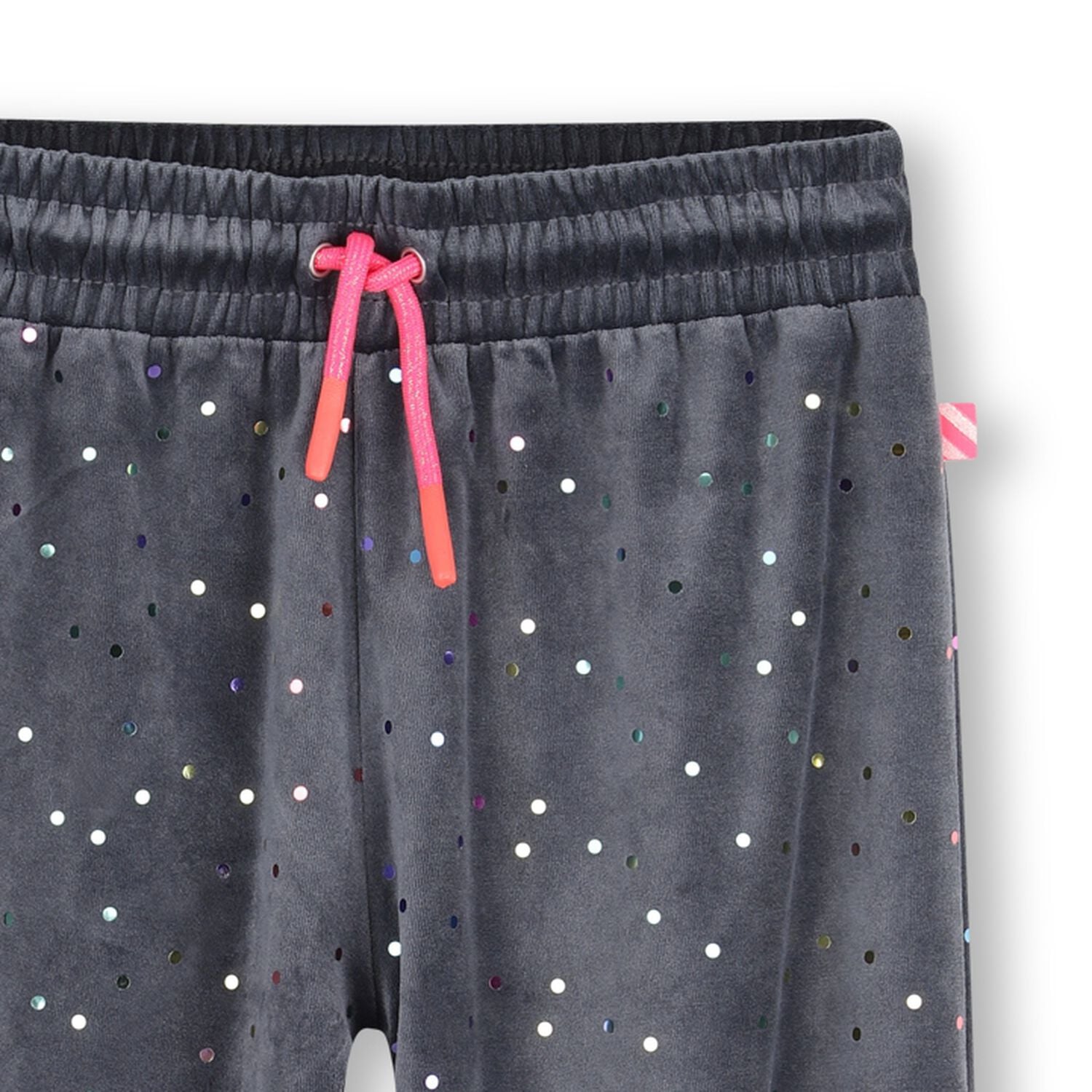 Girls Grey Dot Trousers, 1, hi-res