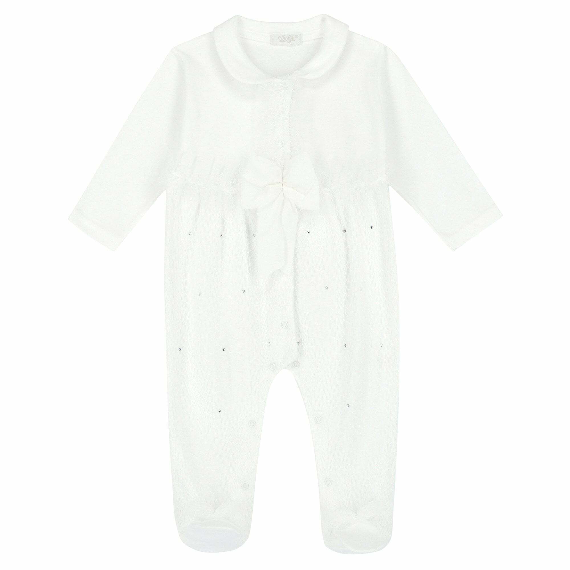 Sofija Baby Girls White Babygrow Junior Couture USA