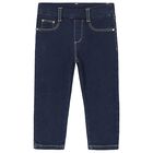 بنطلون بنات جينز دينيم باللون الازرق, 1, hi-res