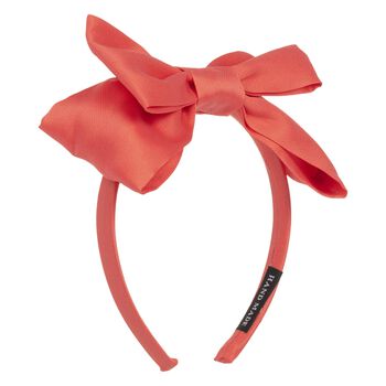 Girls Coral Bow Headband