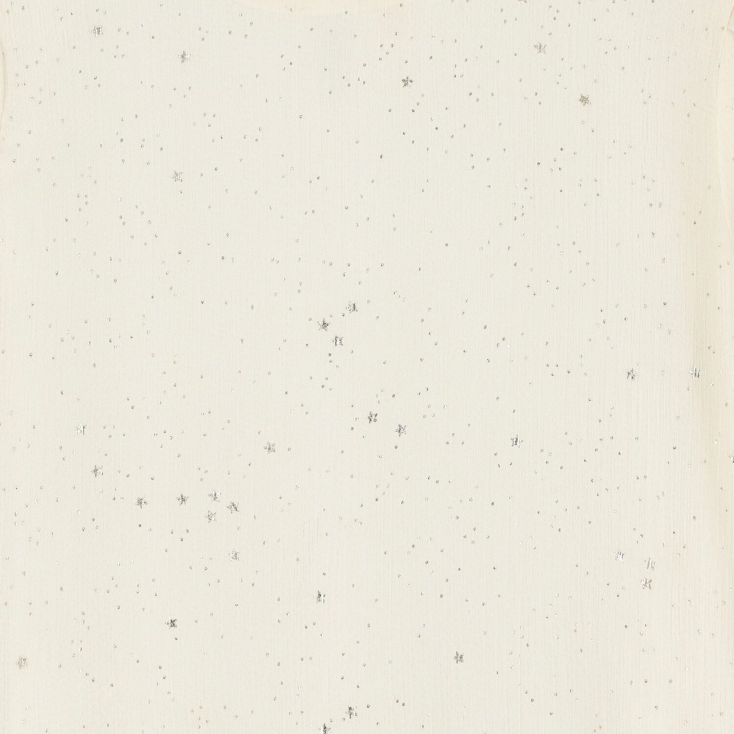 Girls Ivory & Gold Stars Chiffon Dress, 1, hi-res