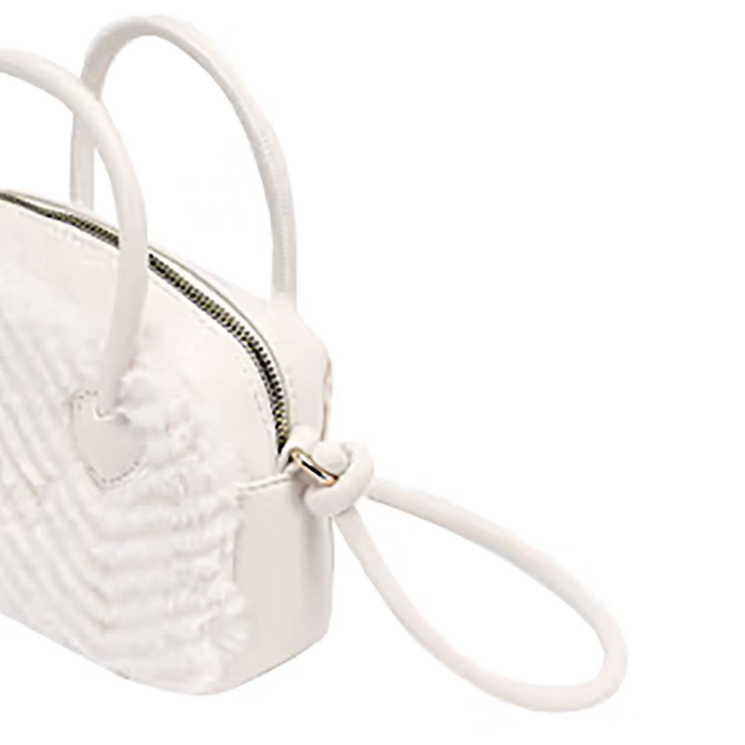 Girls Ivory Faux Fur & Leather Handbag, 1, hi-res image number null