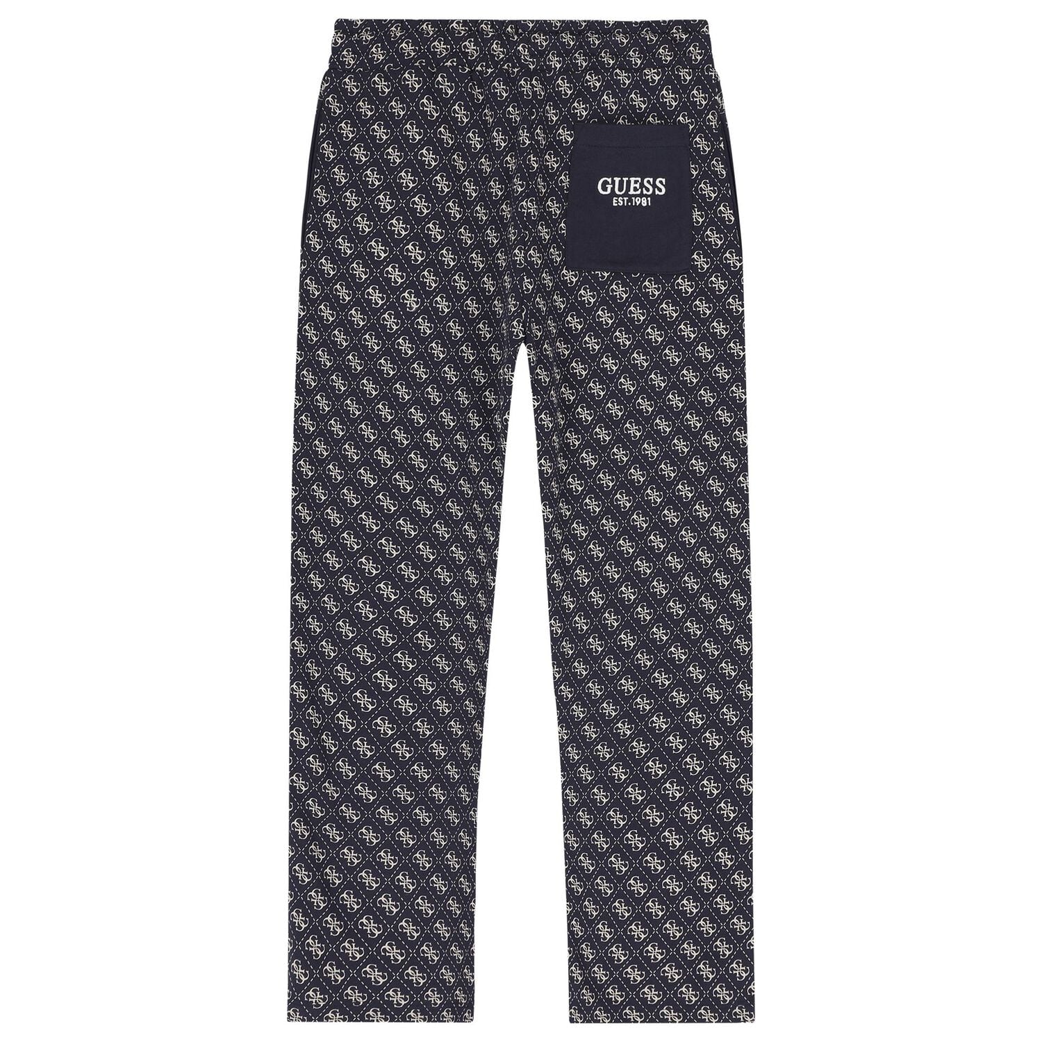 Boys Navy Blue Logo Joggers, 1, hi-res