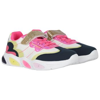 Girls Multi-Coloured Logo Trainers