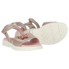 Girls Gold Butterfly Sandals, 2, hi-res