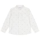 Boys White Long Sleeve Shirt, 1, hi-res