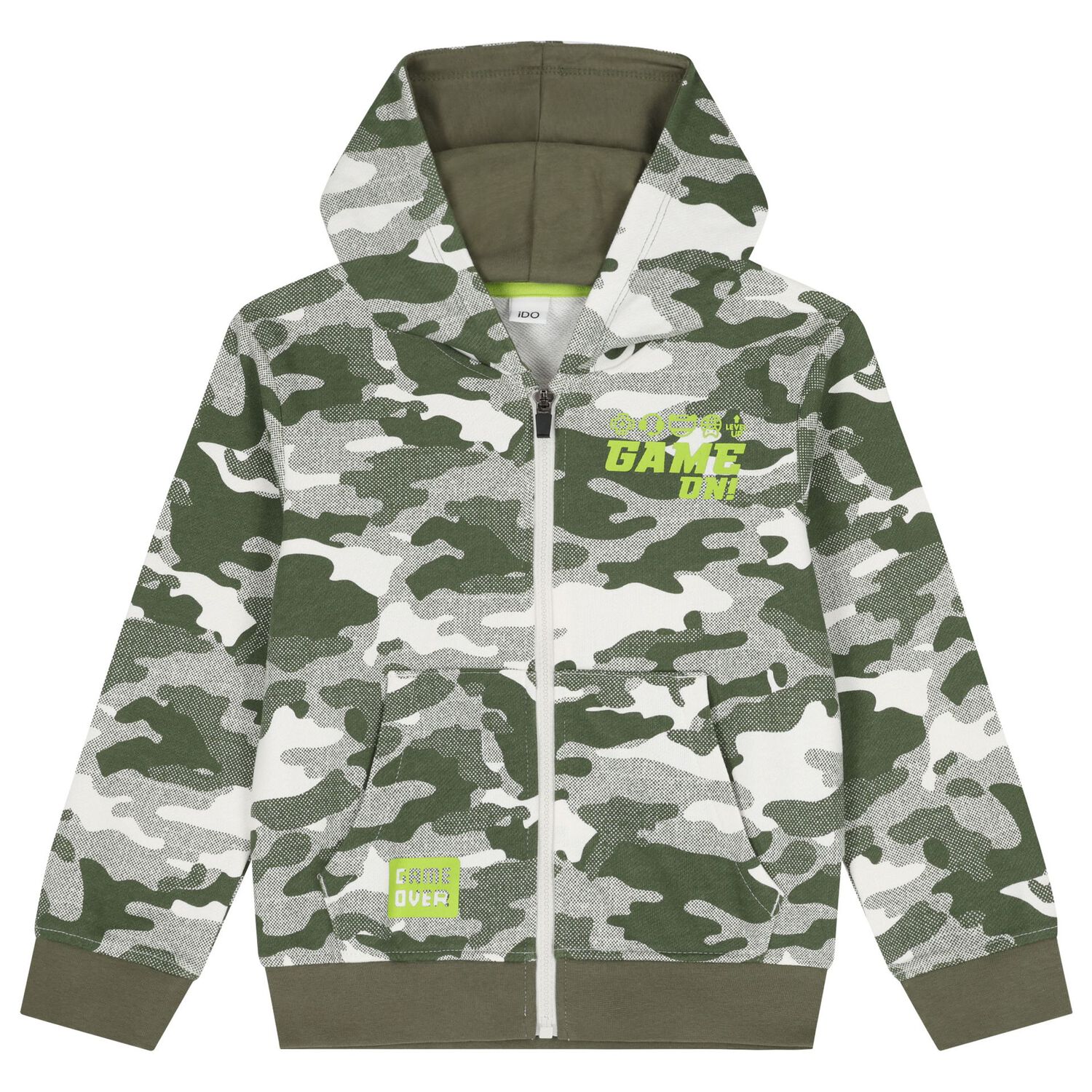 Boys Green Camouflage Tracksuit, 2, hi-res image number null