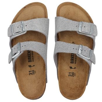 Girls Sparkling Silver Arizona Sandals 