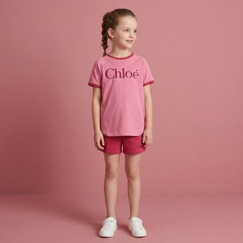 Girls Mini Me Pink Logo Dress 