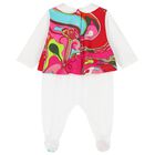 Baby Girls White & Pink Orchidee Babygrow Gift Set, 1, hi-res