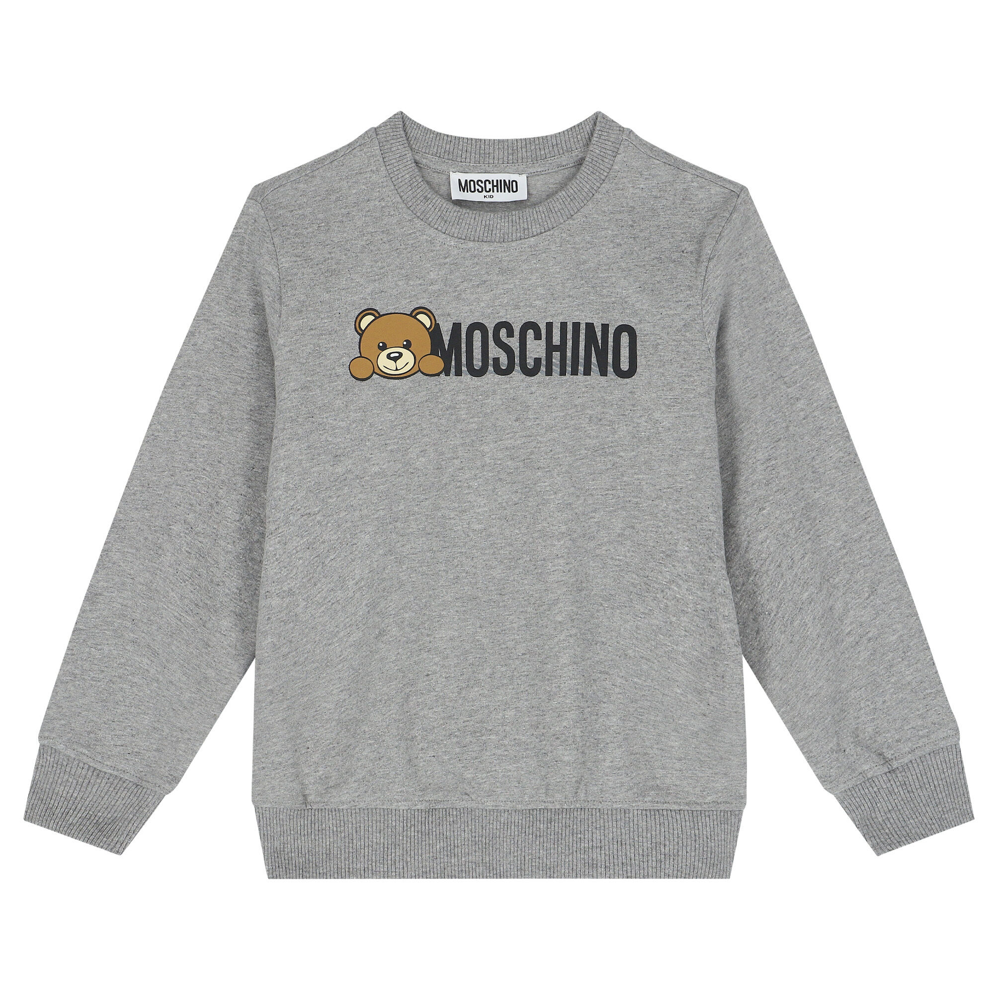 Moschino Grey Teddy Bear Logo Sweatshirt Junior Couture