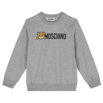 Grey Teddy Bear Logo Sweatshirt