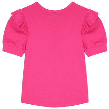 Girls Pink Ruffled Top